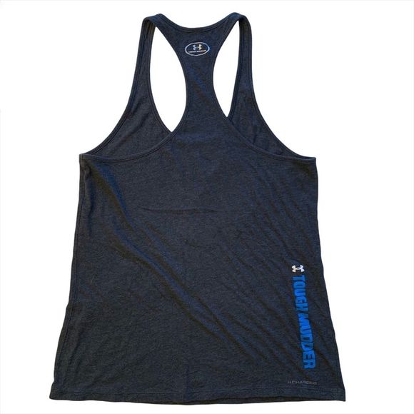 Under Armour Tough Mudder Tank Top Charged One Team One Mission Gray Racerback - Picture 5 of 5